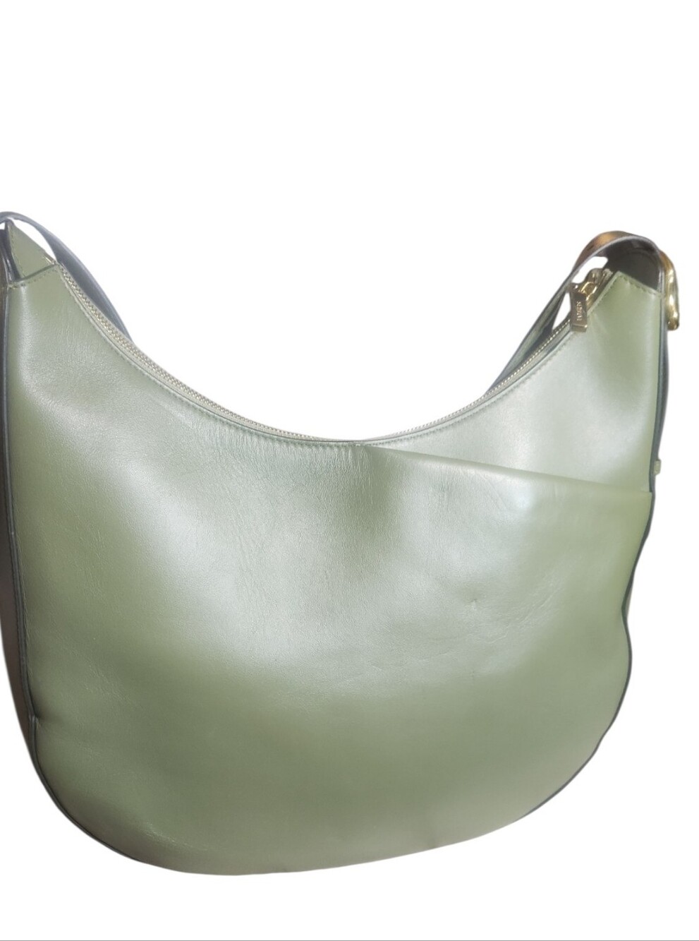 Senreve Classic Green Leather Hobo Bag